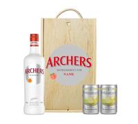 Personalised Archers Peach Liqueur Gift Set with Folkington’s Lemonade - 70cl | 18% ABV | Custom Peach Liqueur Gift for Him or Her