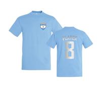 Personalised Argentina Football Shirt Custom Name Number Tee 1SS Sky Blue