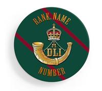 Personalised Army Coaster Durham Light Infantry British Military Round Drink Mat Veteran Grandad Retirement Present Dad Birthday TRC08