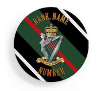 Personalised Army Coaster Royal Irish Rangers British Military Round Drink Mat Veteran Grandad Retirement Present Dad Birthday TRC19