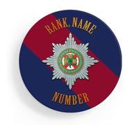 Personalised Army Coaster The Irish Guards British Military Round Drink Mat Veteran Grandad Retirement Present Dad Birthday TRC28