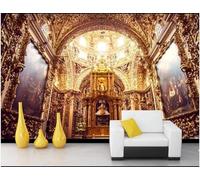 Personalised Art Golden Palace Church Architecture 3D Wallpaper Silky Texture Home Study Office Grey Dining Room Sofa Bedroom Living Room TV Backdrop-430cm×300cm