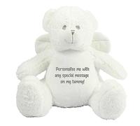 Personalised Ashes Keepsake Memory Angel Wings Bear | Bereavement Memorial Gift | Metal Heart Shaped Tin Ashes Urn | Soft & Luxurious Remembrance Teddy Bear Grief Keepsake | Ashes Urn | 42cm Tall