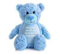 Personalised Ashes Keepsake Memory Bear - Blue | Bereavement Memorial Gift | Metal Heart Shaped Tin Ashes Urn | Soft & Luxurious Remembrance Teddy Bear Grief Keepsake | 42cm Tall