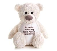 Personalised Ashes Keepsake Memory Bear - Cream | Bereavement Memorial Gift | Metal Heart Shaped Tin Ashes Urn | Soft & Luxurious Remembrance Teddy Bear Grief Keepsake | 42cm Tall