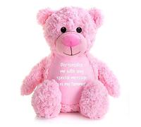 Personalised Ashes Keepsake Memory Bear - Pink | Bereavement Memorial Gift | Metal Heart Shaped Tin Ashes Urn | Soft & Luxurious Remembrance Teddy Bear Grief Keepsake | 42cm Tall
