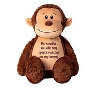 Personalised Ashes Keepsake Memory Monkey | Bereavement Memorial Gift | Metal Heart Shaped Tin Ashes Urn | Soft & Luxurious Remembrance Teddy Bear Grief Keepsake | Ashes Urn | 42cm Tall