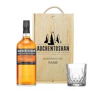 Personalised Auchentoshan American Oak Whisky Gift Set with Glass - 70cl | 40% ABV | Custom Single Malt Scotch Whisky Gift for Him or Her