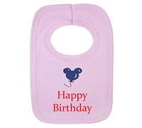 Personalised Baby BIB - Happy Birthday Balloon - (NO Stickers)- Beautifully Embroidered