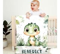Personalised Baby Blanket with Name Custom 90x120cm Children Girl Boy Kid Throw Blanket Soft Cozy Flannel Name Blanket Animal Elephant Panda Gifts for Newborn Toddlers Adults Birthday Christmas