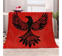 personalised baby blankets 130x150 cm Bloody Crow big blanket Lightweight Durable Polyester Throw for Bed Sofa Couch Camping Travel, Soft Warm Cozy Fleece EM2130-470