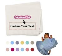 Personalised Baby Blankets,Custom Name Embroidered Personalised Baby Blanket, 80X100Cm Baby Blankets Newborn Soft,Boys Girls Nap Blanket,Newborn Baby Gift Multicolor (White)