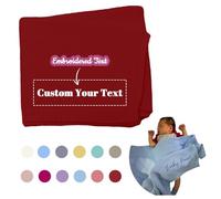 Personalised Baby Blankets,Custom Name Embroidered Personalised Baby Blanket, 80X100Cm Baby Blankets Newborn Soft,Boys Girls Nap Blanket,Newborn Baby Gift Multicolor (Red)