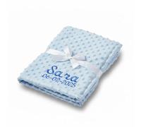 Personalised Baby Blankets | Customised with Any Text | Soft Polyester Blanket for Newborn Boys & Girls | Ideal Baby Gift | Perfect for Comfort, Swaddling & Nursery Decor Bubble Blue