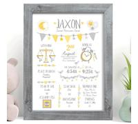 Personalised Baby Boy Birth Print, Birth Details, New Baby Gift Keepsake