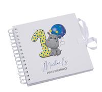 Personalised Baby Boy First Birthday Scrapbook Photo album