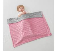Personalised Baby Girl Boy Bubble Blanket Thick Blanket Embroidered Name, Newborn Soft Baby Blanket, Personalised Baby Blanket, Present Gift, Great Gift for Birthday, Christmas, Thanksgiving(Pink)