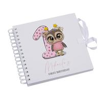 Personalised Baby Girl First Birthday Scrapbook Photo album