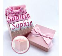 Personalised Baby Girl Gifts - Small Pink Baby Girl Hamper, Baby Girl Personalised Gifts, New Born Baby Gifts Girl, Personalised Baby Gifts, Baby Girl Gifts Newborn - Personalised Gifts for Baby Girl