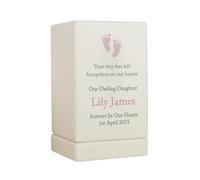 Personalised Baby Girl Small Wooden Urn Product Code: P1