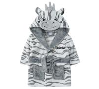 Personalised Baby Girls Boys Dressing Gown Giraffe Robe Emroidered Name Animal Zebra 18-24 Months