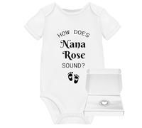 Personalised Baby Grow Nana To Be Gifts From Bump Nanna Pregnancy Announcement Surprise Reveal Ideas Grandparents 2025 2026 Babygrow