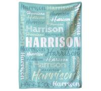 Personalised Baby & Kids Blankets, Name Blankets, Personalized Throw Blankets for Kids, Adults & Families - Gift