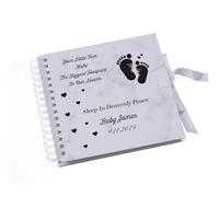 Personalised Baby Loss Miscarriage Memorial Scrapbook with Footprint