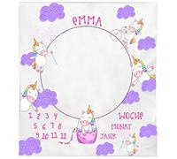 Personalised Baby Photo Blanket Very Thick Newborn Baby Photo Photography Fashion Blanket for Boys and Girls on Both Sides Fluffy Warm 100 x 110 cm [081]