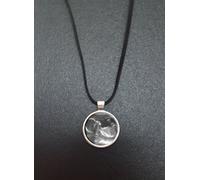 Personalised Baby Scan Photo Pendant On a 18" Black Cord Necklace With Lobster Clasp Fastener Ideal Birthday Gift N2B