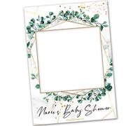 Personalised Baby Shower Selfie Frame | Baby Shower Decorations | Baby Shower Props | Baby Shower Background Decorations | Baby Shower for Mum | Botanical Leaf Print