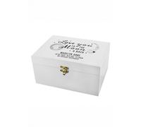 Personalised Baby To The Moon and Back White Wooden Keepsake Box Personalised Memento Company White One Size