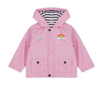 Personalised Baby Toddler Rainbow Rain Jacket - Waterproof Raincoat - Kids Outerwear - Cute Rain Gear - Toddler Clothing - Rainy Day Essential (as8, age, 18_months, 24_months, Pink)