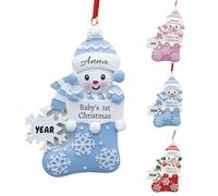 Personalised Baby's First Christmas Bauble Ornaments, Christmas Tree Decorations for Newborn Kids Girl Boy Toddler, Personalised Sentimental Keepsake