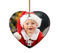 Personalised Baby's First Christmas ornaments 2025 - Baby 1st Christmas Keepsake Ceramic Ornament, Gift for Newborn Baby, Custom Name Ornament, for Parents