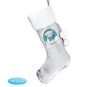 Personalised Baby's First Christmas Tiny Tatty Teddy Silver Grey Stocking