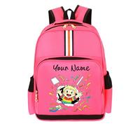 Personalised Backpack 2 Sizes, Personalised Custom Printed Rucksack with Name Pattern; Custom School Bag for Students Adults, Gift for Back to School (B, M)