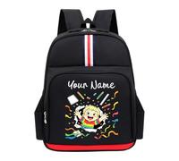 Personalised Backpack 2 Sizes, Personalised Custom Printed Rucksack with Name Pattern; Custom School Bag for Students Adults, Gift for Back to School (F, S)