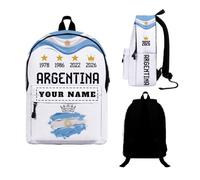 Personalised Backpack 2026 with Your Name, Personalised School Bag Rucksack for Men Women Boys Girls, Football Backpack, Football Gifts, Starting School Gifts, Ideal for Students and Office
