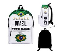 Personalised Backpack 2026 with Your Name, Personalised School Bag Rucksack for Men Women Boys Girls, Football Backpack, Football Gifts, Starting School Gifts, Ideal for Students and Office