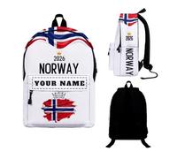 Personalised Backpack 2026 with Your Name, Personalised School Bag Rucksack for Men Women Boys Girls, Football Backpack, Football Gifts, Starting School Gifts, Ideal for Students and Office