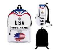 Personalised Backpack 2026 with Your Name, Personalised School Bag Rucksack for Men Women Boys Girls, Football Backpack, Football Gifts, Starting School Gifts, Ideal for Students and Office