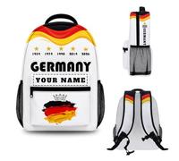 Personalised Backpack 2026 with Your Name, Personalised School Bag Rucksack for Men Women Boys Girls, Football Gifts, Starting School Gifts, Ideal for Schools Office and Travel