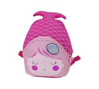 Personalised Backpack 3D Fish Tail Mermaid Girls Backpack, Waterproof Oxford Cute Toddler Rucksack with Shell Embroidery for Nursery School （One Size