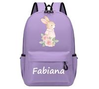 Personalised Backpack, Custom Children's Backpack with Name and Pattern, Kids Backpack for Girl and Boy, Small Kids Rucksack for Travel, School Bag for Kindergarten & Primary School (Purple)