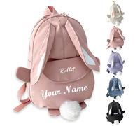 Personalised Backpack,Custom Toddler Backpack Embroidered Text,Kids School Bag for Travel Kindergarten Elementary Preschool Nursery Baby Gift (H-Pink)