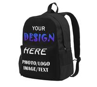 Personalised Backpack Design Your Add Text Logo Photo, Custom School Bag for Boys Girls with Image Text Name, Custom Rucksack for Gifts