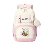 Personalised Backpack for School, Personalised Rucksack with Custom Name and Pattern; Custom School Bag for Girls Women, Gift for Students (D)
