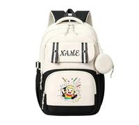 Personalised Backpack for School, Personalised Rucksack with Custom Name and Pattern; Custom School Bag for Girls Women, Gift for Students (B)