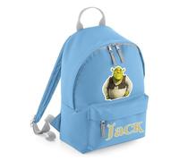 Personalised Backpack, Funny Shre-k Movie Lover Gift Bag, Gift For Kids-Boy-Girl, Birthday, 9 litres Mini Fashion Backpack for Nursery, Bookbags, Rucksack, Shoulder Bag. (Sky Blue)